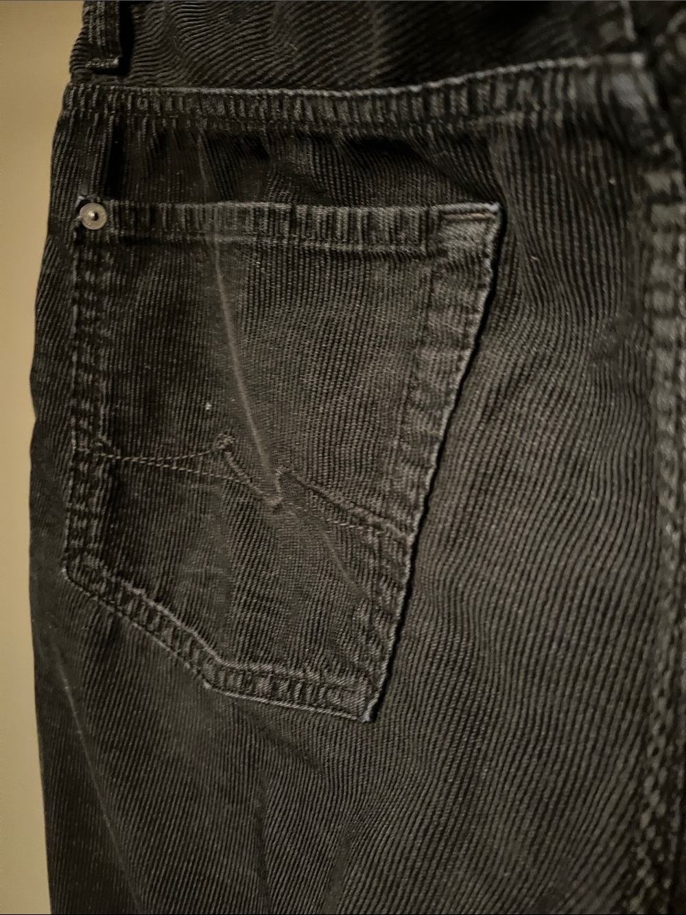 7 For All Mankind Straight-Leg Black courdory Jeans - Timeless Everyday Fit - Picture 6 of 11